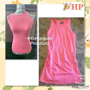 Athleta Racerback Seamless Side Ruching Tank Top Orange XS